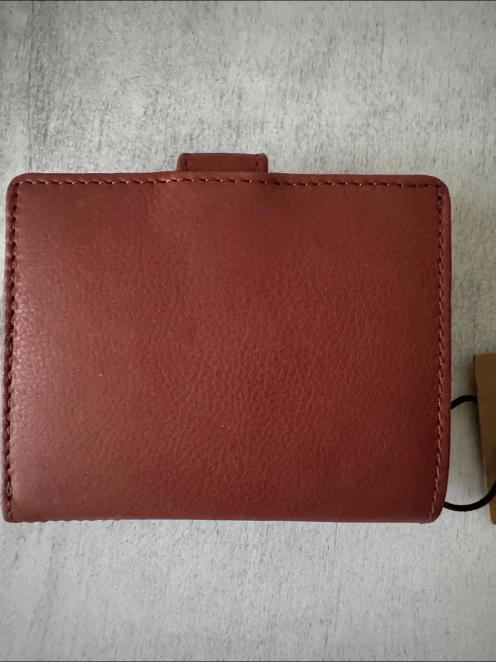 Margot Lizzie Small Bi- Fold Genuine Leather Wallet Brown